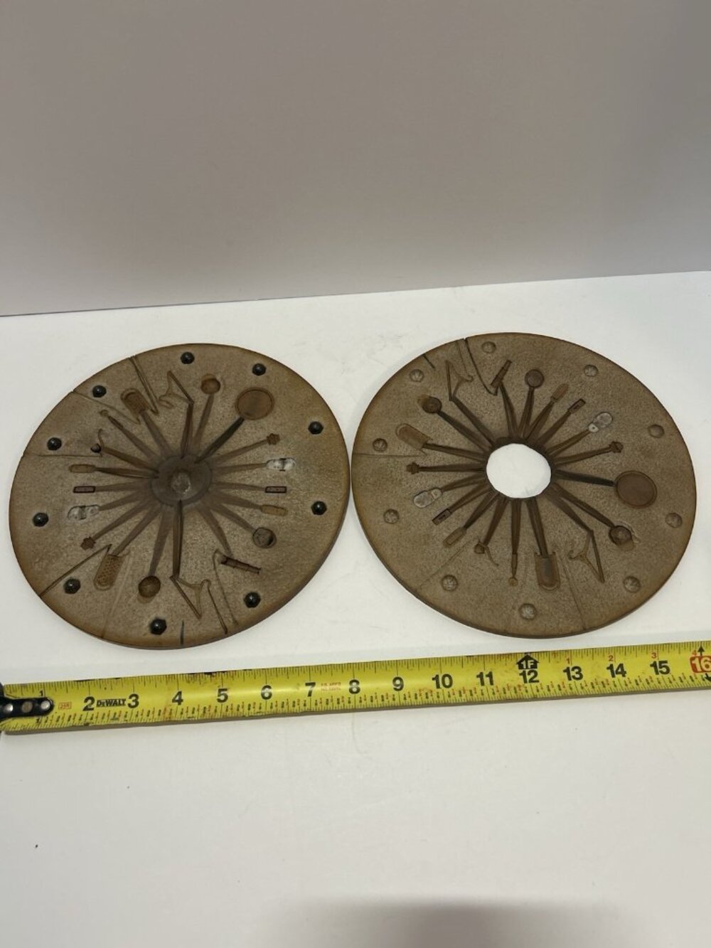 Vintage 9” Rubber Spin Casting Mold Dollhouse Accessories Hats, Shoes, Makeup